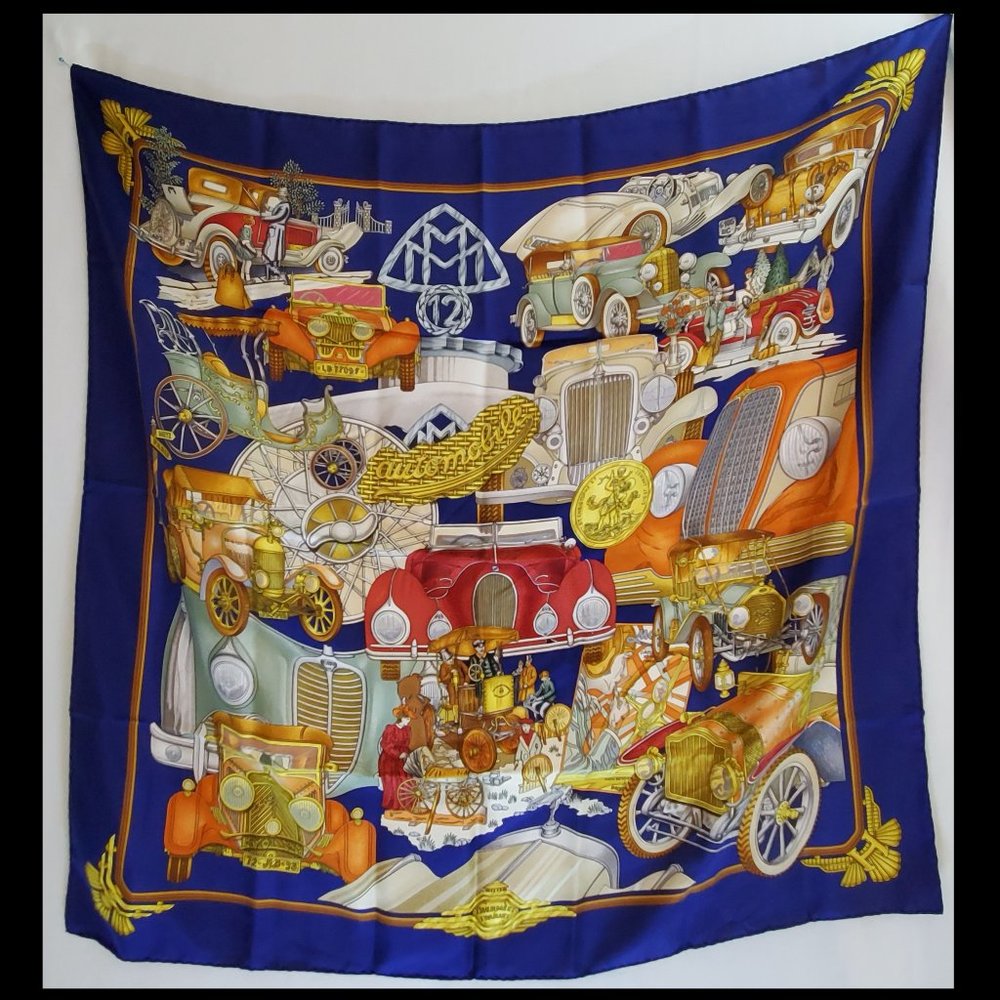 Vintage Hermes Scarf - Automobiles